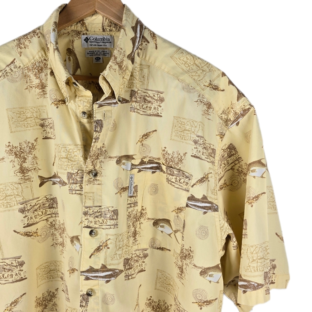Columbia Vintage Hawaiian Button-Down Shirt
